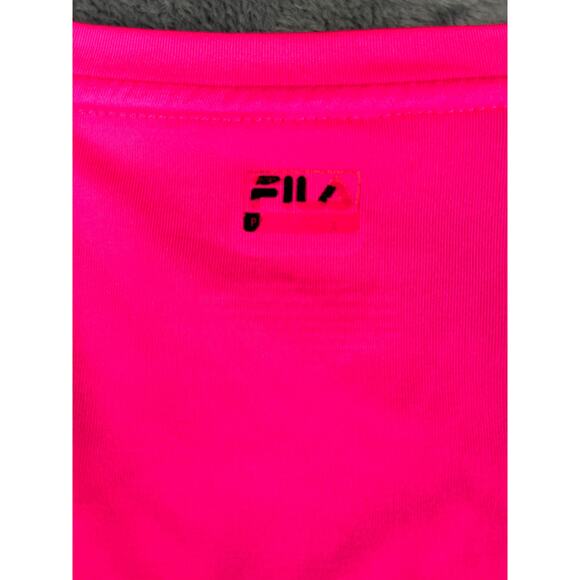 FILA Women’s XL Bright Pink V-Neck Performance Tee Excellent - Picture 7 of 10